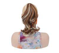 Extension queue de cheval 10" à pince, queue de cheval courte ondulée, postiche synthétique aspect naturel for femmes Pour un usage quotidien(6H613#)