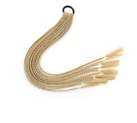 Extension Queue de Cheval Cheveux 60CM Coloré Twist Tressé Queue de Cheval Postiches, 12Pcs Accessoires d'Extensions de Cheveux for Filles Femmes Bandes Élastiques Synthétiques Tresse Extensions de Qu