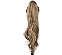 Extension Queue de Cheval Cheveux Postiches en queue de cheval de 32 pouces for femmes Utilisation quotidienne Synthétique Flexible Wrap Around Ponytail Longueur Extensions de queue de cheval Blonde Q