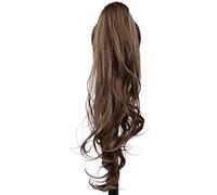 Extension Queue de Cheval Cheveux Postiches en queue de cheval de 32 pouces for femmes Utilisation quotidienne Synthétique Flexible Wrap Around Ponytail Longueur Extensions de queue de cheval Blonde Q