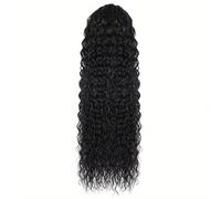 Extension queue de cheval effet vague, pince à cheveux humains à cordon for femme noire, bou paisse, aspect naturel Extensions de cheveux(14inch)