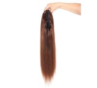 Extension queue de cheval en cheveux naturels, cheveux longs, raides et ondulés, 25 à 66 cm, peut être permanente teinte for les femmes.(B,16inch)