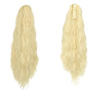 extension queue de cheval Extensions de cheveux synthétiques ondulés et crépus for femme, 55 cm, 1 pièce, queue cheval à clipser(Color 6)