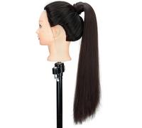 Extension queue de cheval synthétique de 55 cm de long, tresse lisse Yaki, à faire soi-même, for femmes et filles, idéale for les fêtes, le cosplay ou le quotidien. Pour un usage quotidien(4)