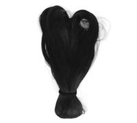 Extension queue de cheval tressée longue, perruque synthétique noire élégante à la mode pour femmes, perruque longue tressée pour mariage