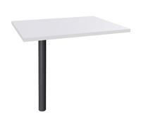 Extension rectangle pour bureau ACTIVITY Blanc L.60 x P.80 cm - Pied tube Anthracite