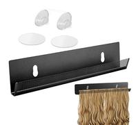 Extension Storage Hanger, Wall Mounted Fixture, Metal Organizer with Sturdy Build, Salon Supply with Portable Design, 11.8x0.98x2.1in Grooming Utility, Styling Rack for Weft Clip Tape Hair