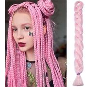 Extension Tressage Pour Crochet Twist Tressage Cheveux - Ombre Tresse Jumbo Cheveux Synthéiques Meches pour Tresses Pas Cher (41"/105CM, 165g) [Rose]