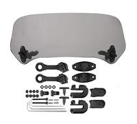 Extension Universelle de Pare-Brise de Moto, Déflecteur de Spoiler Modifié pour Pare-Brise de 28 Cm, Ajouter Un Déflecteur de Vent de Spoiler Modifié pour Pare-Brise(Petit fumé)
