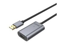 UNITEK Extendeur USB 2.0 Y-271 – Actif 5 m, USB-A Mâle vers USB-A Femelle, aluminium