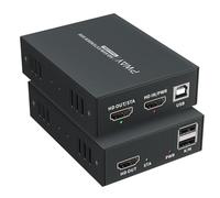 Extension USB HDMI KVM sur Ethernet Cat5e/6 1080P Source vidéo HD contrôlée par clavier et souris