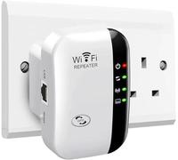 Extension WiFi, amplificateur WiFi, répéteur WiFi, couvre jusqu'à 3000 m² et 45 appareils, booster Internet - avec port Ethernet, configuration rapide, amplificateur de signal sans fil domestique.