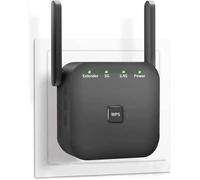 Extension WiFi la plus rapide 2025, répéteur WiFi, amplificateur WiFi, couvre jusqu'à 10 000 m² et 60 appareils, booster Internet - avec port Ethernet, configuration rapide, amplificateur de signal