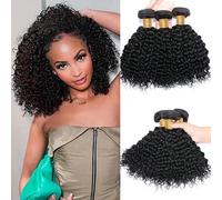 Extensions 100% cheveux humains brésiliens non traités (45, 50, 55 cm, lisses), 3 paquets, qualité Remy 15A, couleur noir naturel, doux et soyeux, sans nœuds, sans perte de cheveux, à coudre Extension