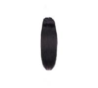 Extensions à clips en cheveux humains naturels, extensions de cheveux brésiliens Remy, lot de 8 avec 18 clips Pose facile(Black,20inch)