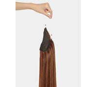 Extensions à clips Flip In - qualité de luxe - une pièce 35cm - M6/12 mélange brun chocolat & brun doré clair