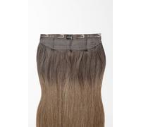Extensions à clips Flip In - qualité de luxe - une pièce 55cm - T4/17 ombré châtain foncé & brun moyen