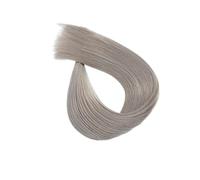 Extensions à clips invisibles en cheveux humains, 6 pièces de véritables extensions vierges for femmes noires, tissage PU à bord invisible(GRAY,16inch)