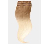 Extensions à clips ombré - qualité de luxe - 70g 3 pièces - 55cm - T14/1001 ombré blond foncé naturel cendré intense & blond platiné