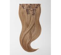Extensions à clips - qualité de luxe - grand volume 9 pièces 35cm - 14 blond foncé naturel cendré intense