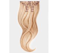 Extensions à clips - qualité de luxe - grand volume 9 pièces 35cm - M14/1001 mélange blond foncé naturel cendré intense & blond platiné