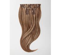 Extensions à clips - qualité de luxe - grand volume 9 pièces 35cm - M6/27 mélange brun chocolat & blond caramel