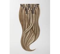 Extensions à clips - qualité de luxe - grand volume 9 pièces 35cm - M8/26 mélange brun noisette & blond doré miel