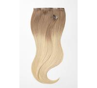 Extensions à clips - qualité de luxe - grand volume 9 pièces 35cm - T10/DB2 ombré brun clair cendré & blond doré clair