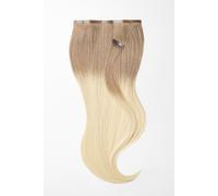 Extensions à clips - qualité de luxe - grand volume 9 pièces 35cm - T14/1001 ombré blond foncé naturel cendré intense & blond platiné