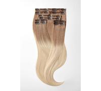 Extensions à clips - qualité de luxe - volume maximal 8 pièces 45cm - T14/1001 ombré blond foncé naturel cendré intense & blond platiné
