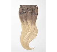Extensions à clips - qualité de luxe - volume maximal 8 pièces 45cm - T8/26 ombré brun noisette & blond doré miel