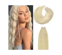 Extensions à ruban adhésif #613 Ruban Blonde dans les Extensions de Cheveux Humains 20Pcs Bande Trame Peau Sans Couture Soyeux Droite Remy Cheveux invisibles(18 inches)