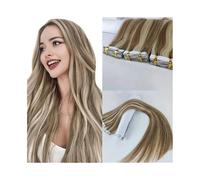 Extensions à ruban adhésif Bande Dans Les Extensions De Cheveux Humains Camel Brun Mixte Bleach Blonde 20Pcs 50g Remy Droite Sans Couture Trame Peau Cheveux invisibles(26 inches)
