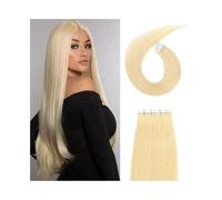 Extensions à ruban adhésif Extensions de cheveux à ruban adhésif #613 humains Remy blonds 20 pièces/50g double face droit soyeux dans les extensions Cheveux invisibles(18 inches)