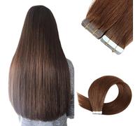 Extensions adhésives en cheveux humains, 20 pièces 50 g, cheveux Remy lisses avec bande invisible, extensions naturelles