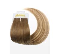 Extensions adhésives Slim - Qualité professionelle - 45cm - B12/26 balayage brun doré clair & blond doré miel