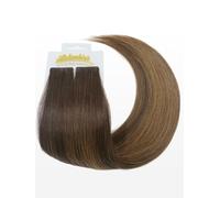 Extensions adhésives Slim - Qualité professionelle - 45cm - B6/27 balayagebrun chocolat & blond caramel