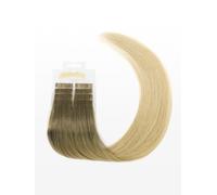 Extensions adhésives Slim - Qualité professionelle - 45cm - T10/DB2 ombré brun clair cendré & blond doré clair