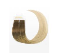 Extensions adhésives Slim - Qualité professionelle - 45cm - T14/1001 ombré blond foncé naturel cendré intense & blond platiné
