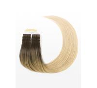Extensions adhésives Slim - Qualité professionelle - 45cm - T18/24 ombré blond foncé naturel cendré & blond cendré clair