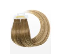 Extensions adhésives Slim - Qualité professionelle - 60cm - B14/1001 balayage blond foncé naturel cendré intense & blond platiné