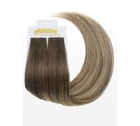 Extensions adhésives Slim - Qualité professionelle - 60cm - B8/26 balayage brun noisette & blond doré miel