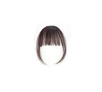 Extensions capillaires à clips en cheveux humains - En une seule pièce - Barrette à cheveux pour fille - Jolie pince à cheveux fine - Soins des cheveux humains (marron foncé, taille unique)