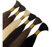 Extensions capillaires naturelles en vrac pour tressage, 100 g, lisses, invisibles, fusion, pour femmes, style bohème(#P6-613,16INCH/40cm)