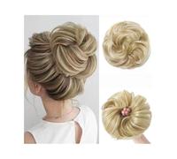 Extensions capillaires synthétiques bou s en chignon décoiffé for femmes Ponytail Extension(Dirty Blonde Highlights)