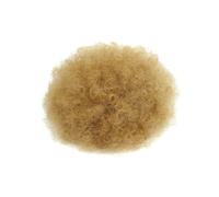 Extensions capillaires synthétiques courtes for femmes noires et filles, queue de cheval afro bouffante avec cordon de serrage Look élégant chic(Dark blonde)