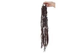 Extensions capillaires synthétiques style bohémien, 24 pouces, Dreadlocks tressées, queue de cheval, for femmes, for fête Festival, Cosplay quotidien(Z)