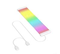 Extensions de câble d'alimentation ARGB innovantes au design flexible prenant en charge les connexions 8 broches/24 broches, idéales pour les constructions personnalisées de PC (blanc 8P)