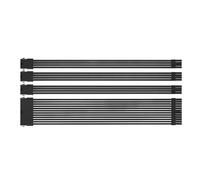 Extensions De Câble d'alimentation Professionnelles 18AWG en Nylon Tressé 1x24Pin 1x8Pin CPU 2x8Pin PCIe 30cm avec Peignes D'organisation CPU PCIe Cable Set