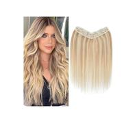 Extensions de cheveux 100% naturels brésiliens lisses blondes, postiche à clips, une pièce avec 5 Clips sécurisés Installation et enlèvement faciles(26 inches)